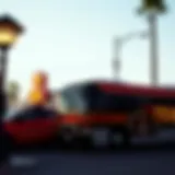 The Pala Casino Bus at the Station Pala Casino bus parked at the station