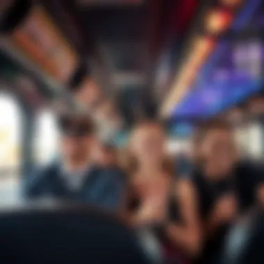 Happy travelers enjoying the Pala Casino bus ride