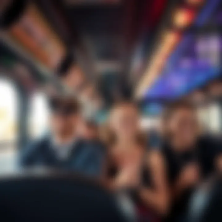 Happy travelers enjoying the Pala Casino bus ride