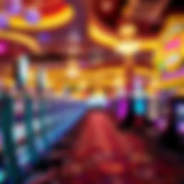 Vibrant Gaming Floor at Paris Hotel Casino Exciting gaming floor filled with vibrant slots and table games