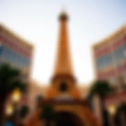 The iconic Eiffel Tower replica at Paris Hotel