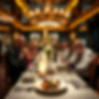 Luxurious dining setup showcasing gourmet cuisine