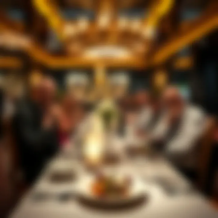 Luxurious dining setup showcasing gourmet cuisine