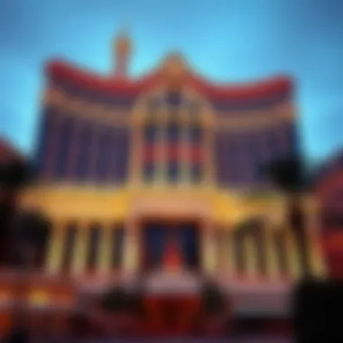 Stunning facade of the Paris Las Vegas hotel