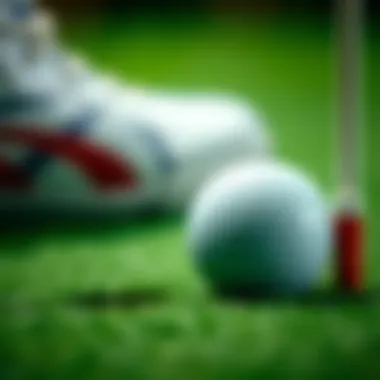 Precision on the Green Close-up of a golf ball on the green