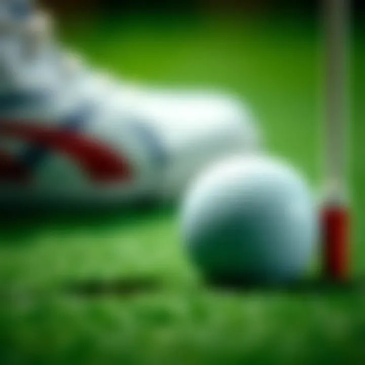 Precision on the Green Close-up of a golf ball on the green