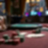 A cozy home poker setup with cards and chips