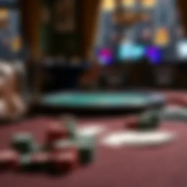 A cozy home poker setup with cards and chips