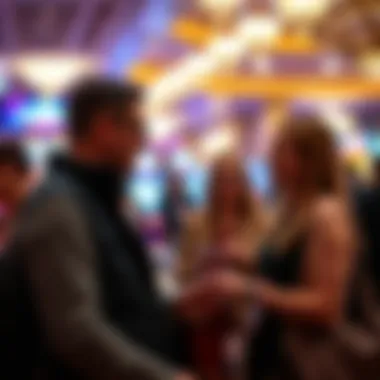 Engaging Conversations with Recruiters Job seekers interacting with recruiters at the fair