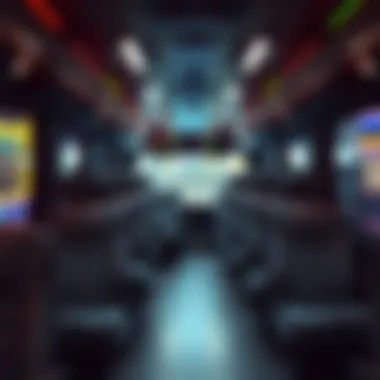 Inside a shuttle bus featuring comfortable seating