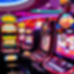 A vibrant slot machine display in a West Palm Beach casino