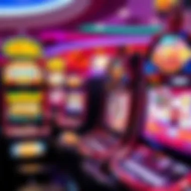 Vibrant Slot Machine Display A vibrant slot machine display in a West Palm Beach casino