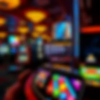 Diverse Gaming Environment A vibrant casino environment filled with diverse gaming options
