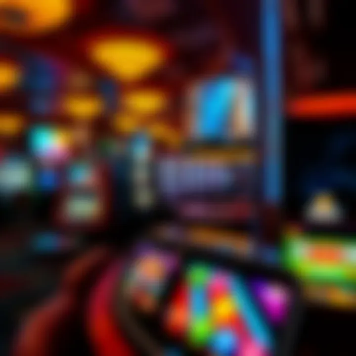 Diverse Gaming Environment A vibrant casino environment filled with diverse gaming options