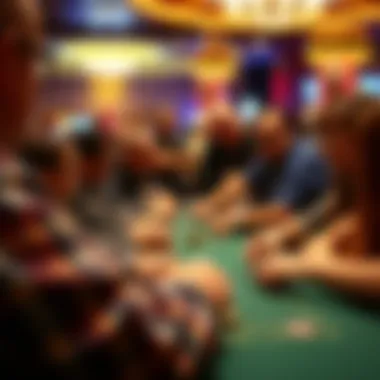 A vibrant crowd engaging in a Talking Stick Poker Tournament