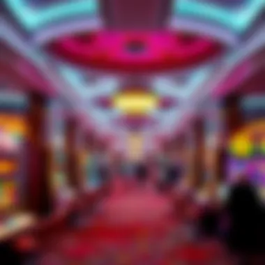 Opulence Within: Casino Interiors of the Strip Luxurious casino interiors showcasing vibrant decor