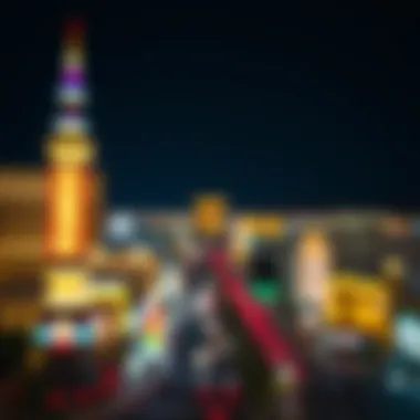 The Strip Illuminated: A Nighttime Panorama A panoramic view of the Las Vegas Strip at night