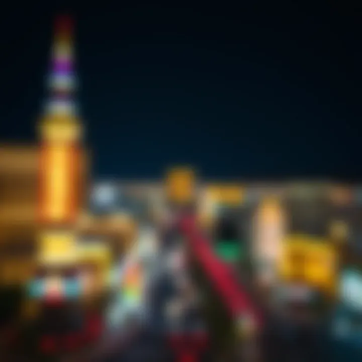 The Strip Illuminated: A Nighttime Panorama A panoramic view of the Las Vegas Strip at night