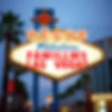 The iconic welcome sign of Las Vegas