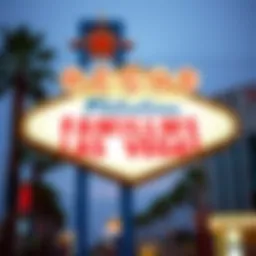 The iconic welcome sign of Las Vegas