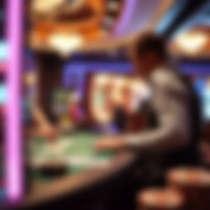 A visual representation of financial transactions in a casino setting, illustrating the flow between player and banker.