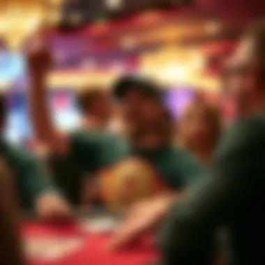 A celebratory moment of a player winning the championship, capturing the thrill.