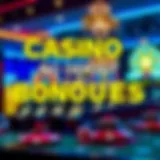Illustration of various casino games showcasing no deposit bonuses