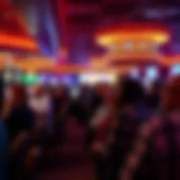 A vibrant bingo hall filled with enthusiastic players