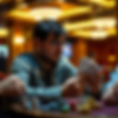 Strategic Thinking in Hold'em A player analyzing their hand in deep thought