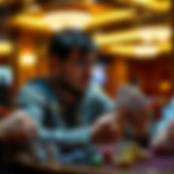 Strategic Thinking in Hold'em A player analyzing their hand in deep thought