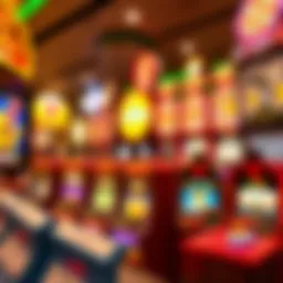 A vibrant display of popular casino games