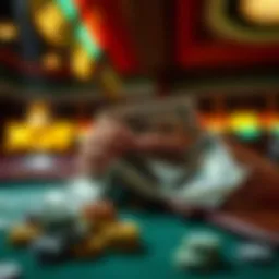 Conceptual illustration of cash out option in gambling