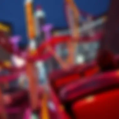 Urban Thrills: The Heart-Pounding Ride A thrilling roller coaster ride showcasing the excitement and energy of urban life