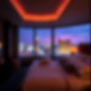 Luxury Suite with City View Luxurious hotel suite with city view