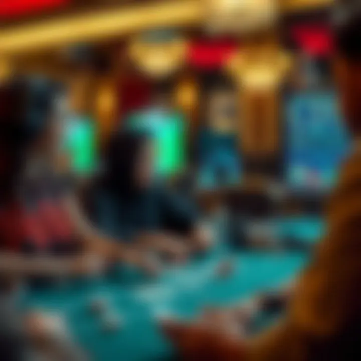 Group of players enjoying a virtual poker game