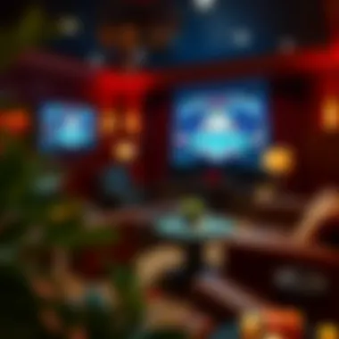 A cozy living room setup for enjoying poker broadcasts with friends