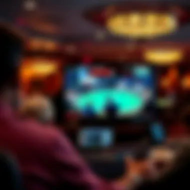 An engaging television showcasing a live poker tournament