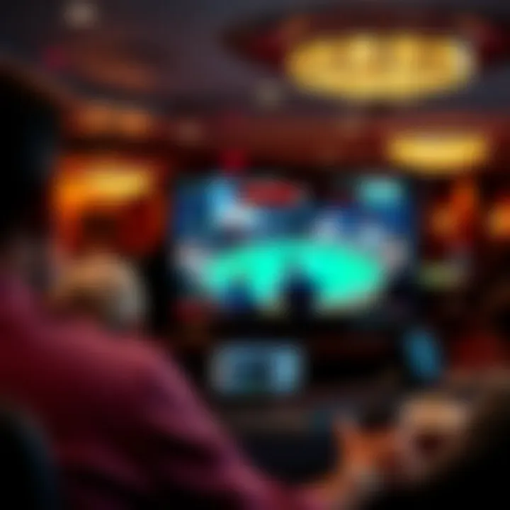 An engaging television showcasing a live poker tournament