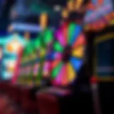 Colorful Representation of Wheel of Fortune on Tour Colorful representation of the Wheel of Fortune on Tour slot machine