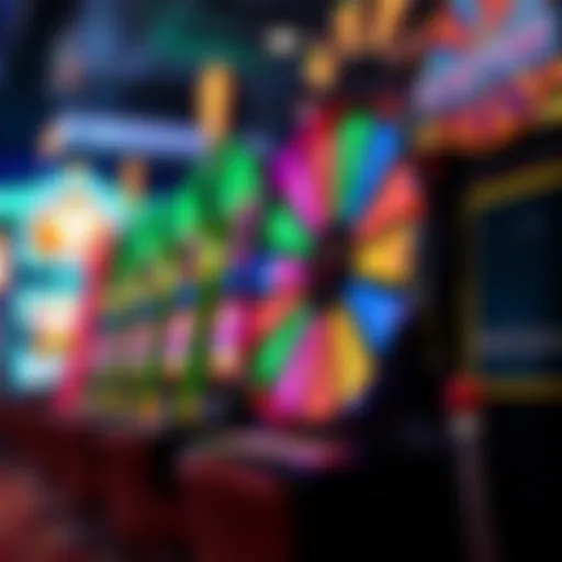 Colorful Representation of Wheel of Fortune on Tour Colorful representation of the Wheel of Fortune on Tour slot machine