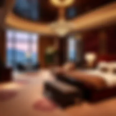Lavish Accommodations of Wynn Elegant hotel suite featuring opulent decor